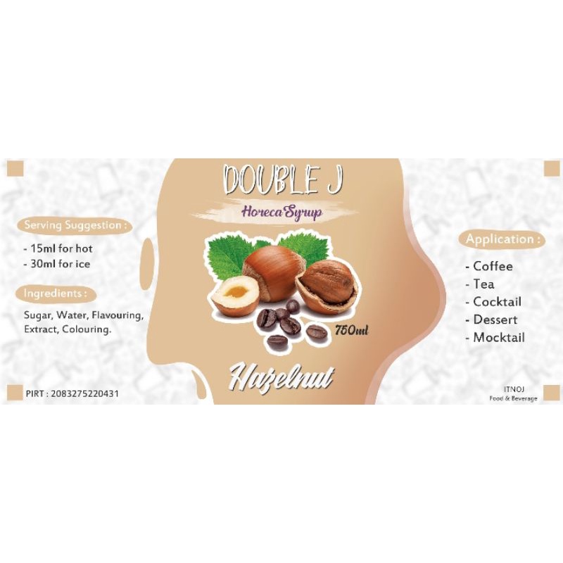 

Double J Horeka Syrup (Hazelnut)