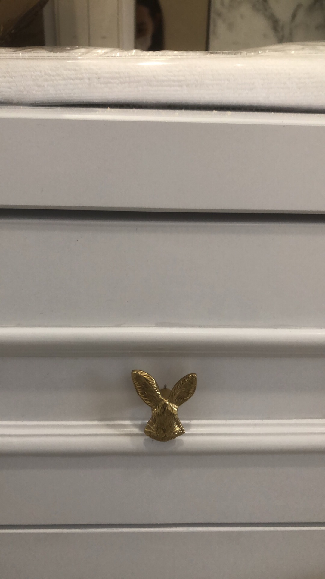 Bugs Bunny Knob And Handle Gold Rabbit Handle Nordic Drawer Handle Childrens Cabinet Door Knob Solid Brass Furniture Pull