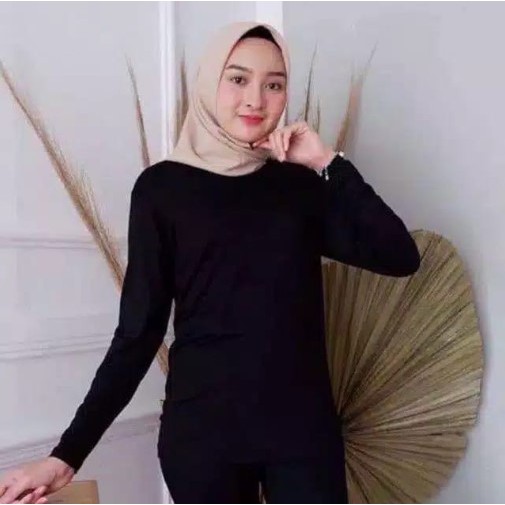 iseven p KAOS MANSET WANITA TURTLENECK LENGAN PANJANG