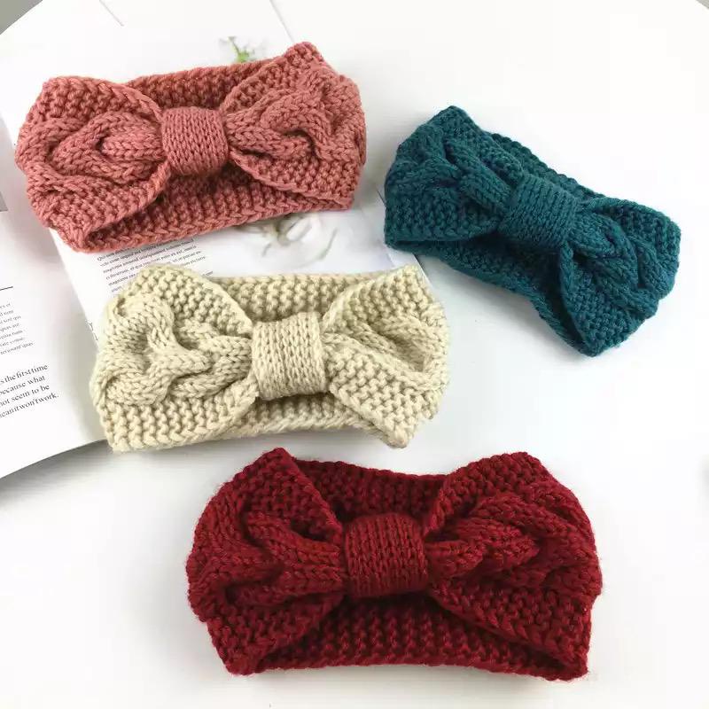 SerbaSerbiGrosir - Bando Rajut Headband Rajut Wool Pita Aksesoris Rambut Wanita Bandana Korea