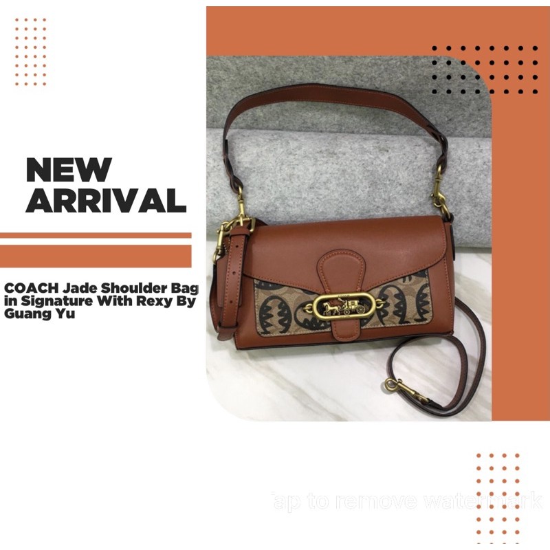 COACH Jade Shoulder Bag in Signature With Rexy By Guang Yu