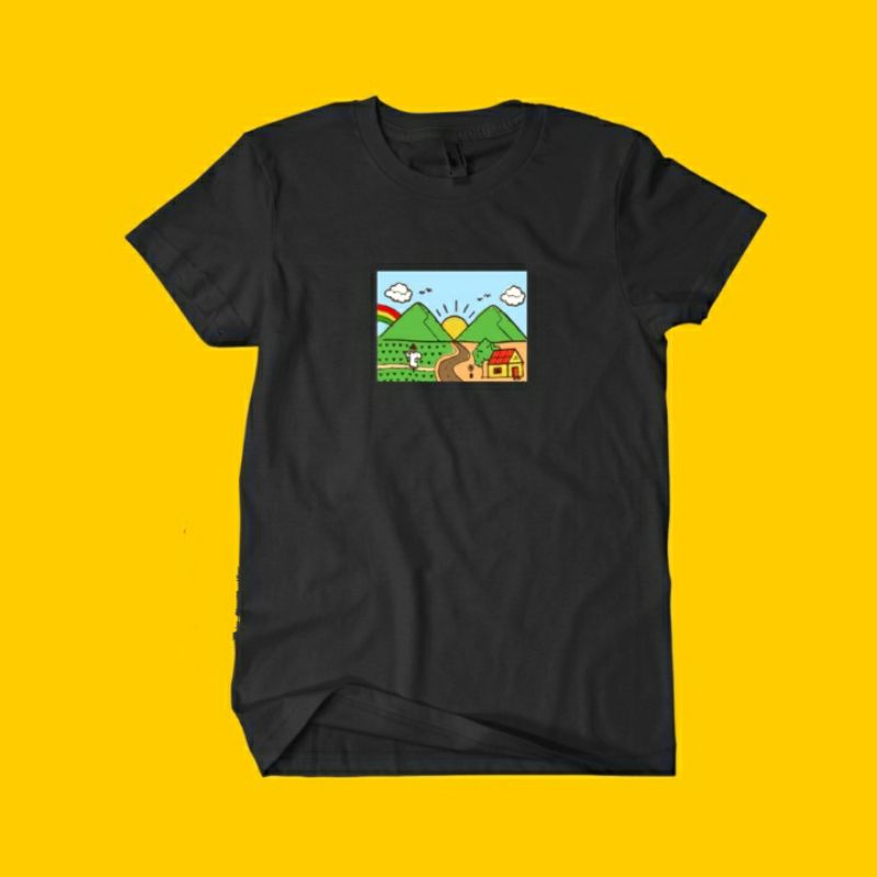 Kaos Gambar Gunung Pelangi Kaos Fiersa Besari / Kaos Gunung