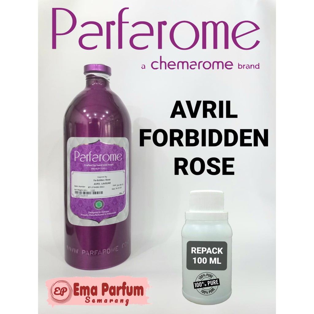 (100 ML) Avril Repack Parfarome DELUXE 100 ML. Forbiden Rose. BIBIT PARFUM MURNI 100%.