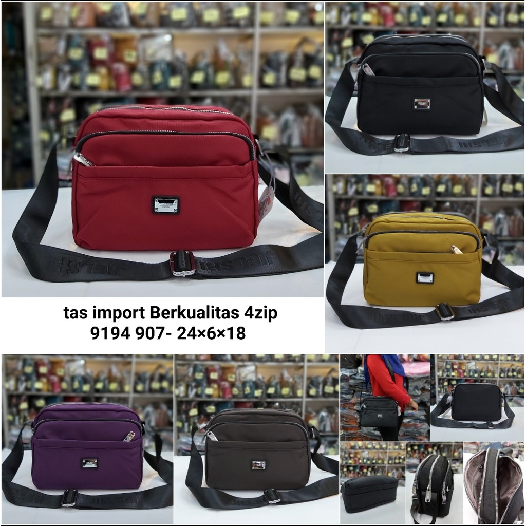 Tas import selempang parasut multifungsi fashion wanita