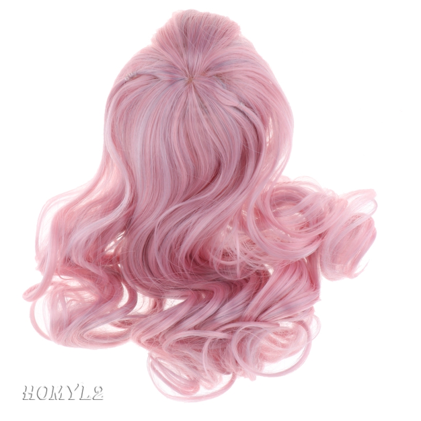 Wig Keriting Warna Pink Untuk Boneka 1/3 Bjd Ukuran 60cm