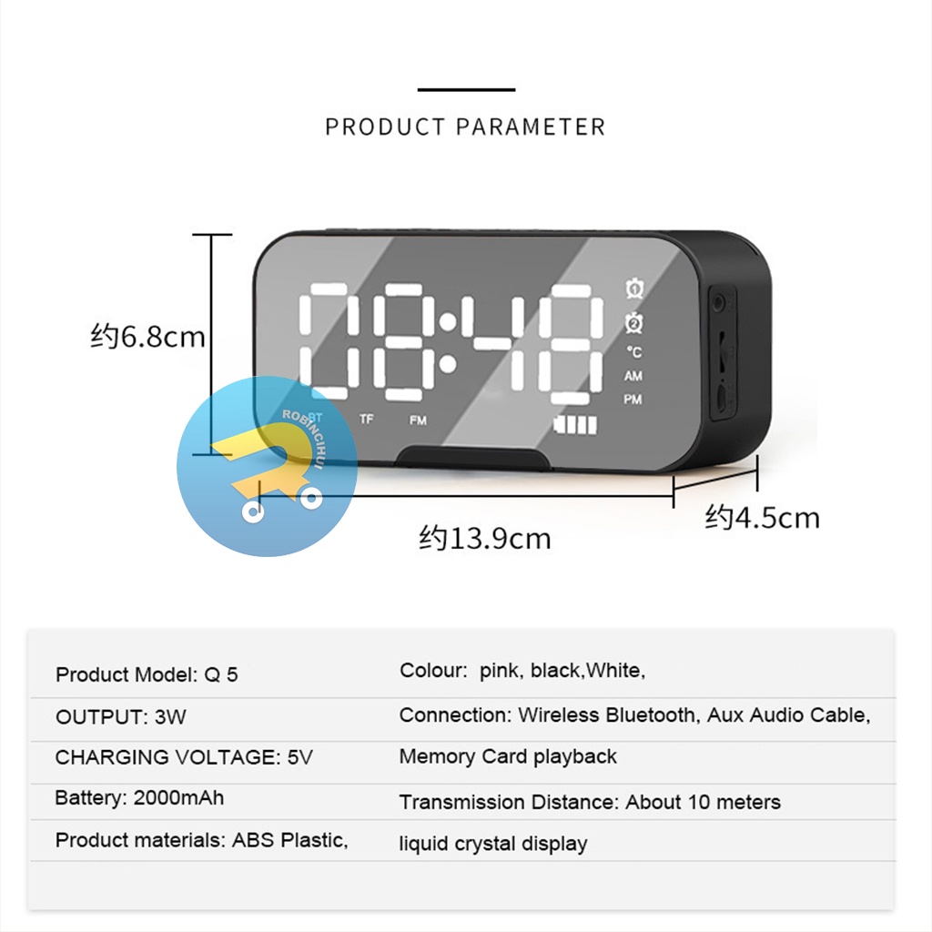 Speaker Jam Bluetooth Ultra Bass Portable Stereo Original - Speaker Bluetooth - Speaker Led Display Alarm - Speaker Bass - Speaker Jam - Speaker Led - Speaker Tidur - Speaker Alarm - Speaker Super bass - Speaker Music - Speaker hp - Speaker mini - Speaker