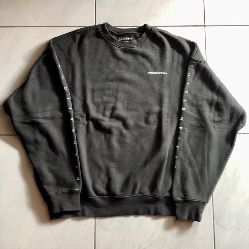 Sweatshirt Crewneck Thisisneverthat International Oversized Lengan Balon Original Second