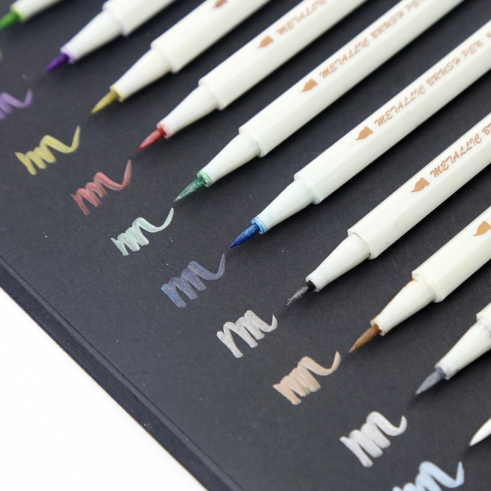 

10Pcs Pulpen Warna-warni Metalik untuk Hadiah/Melukis