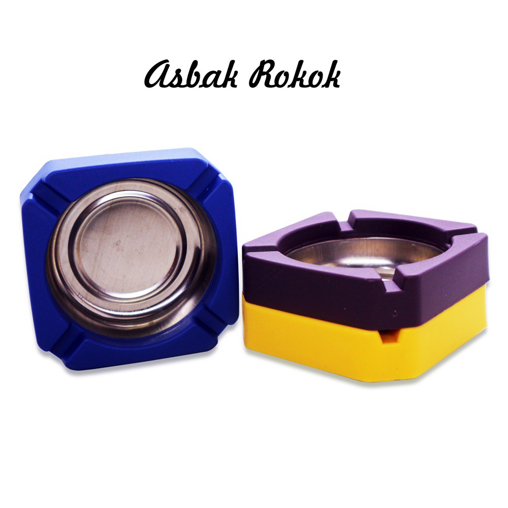 Asbak Rokok Stainless Steel - Plastik