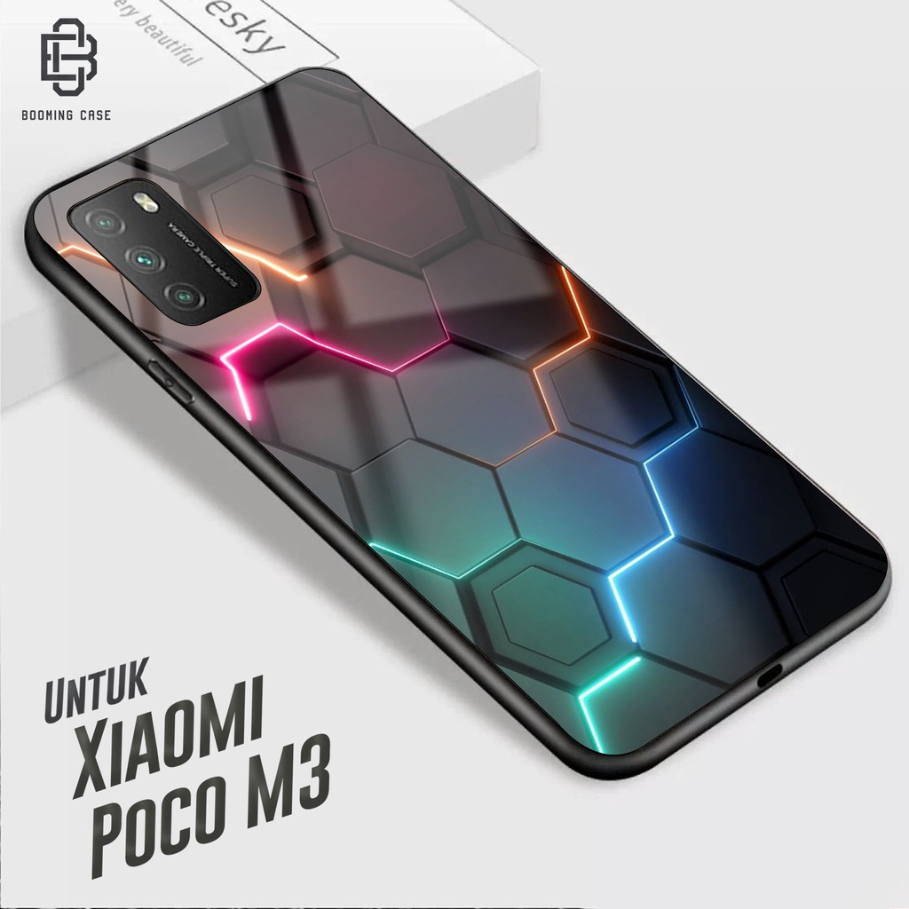 Case POCO M3 Hardcase 2D Glossy Casing Motif ABSTRAK