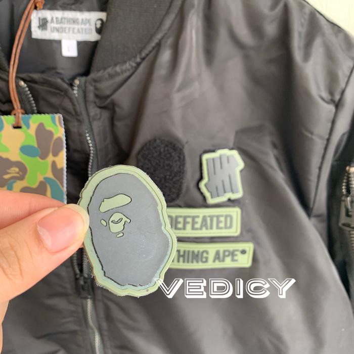 BAPE SHARK BOMBER UNDEFEATED WOODLAND FULL TAG SUPER MIRROR 1:1 ORI
