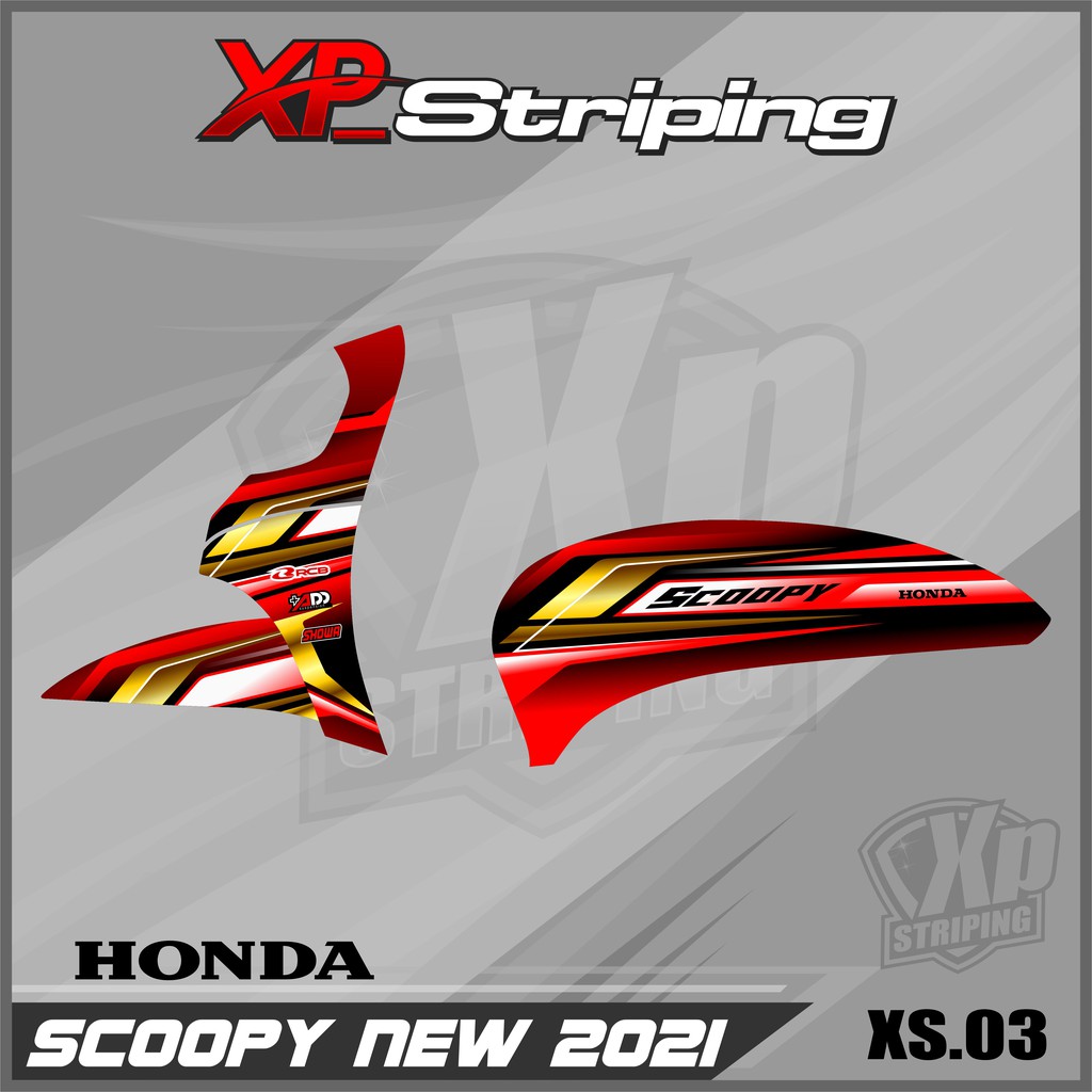 Striping Scoopy 2021-2022 - Sticker Striping Honda Scoopy 2021-2022 Desain Racing XP.03