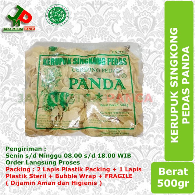 Jual Kerupuk Ceriping Singkong Pedas Cap Panda Gr Exp Des