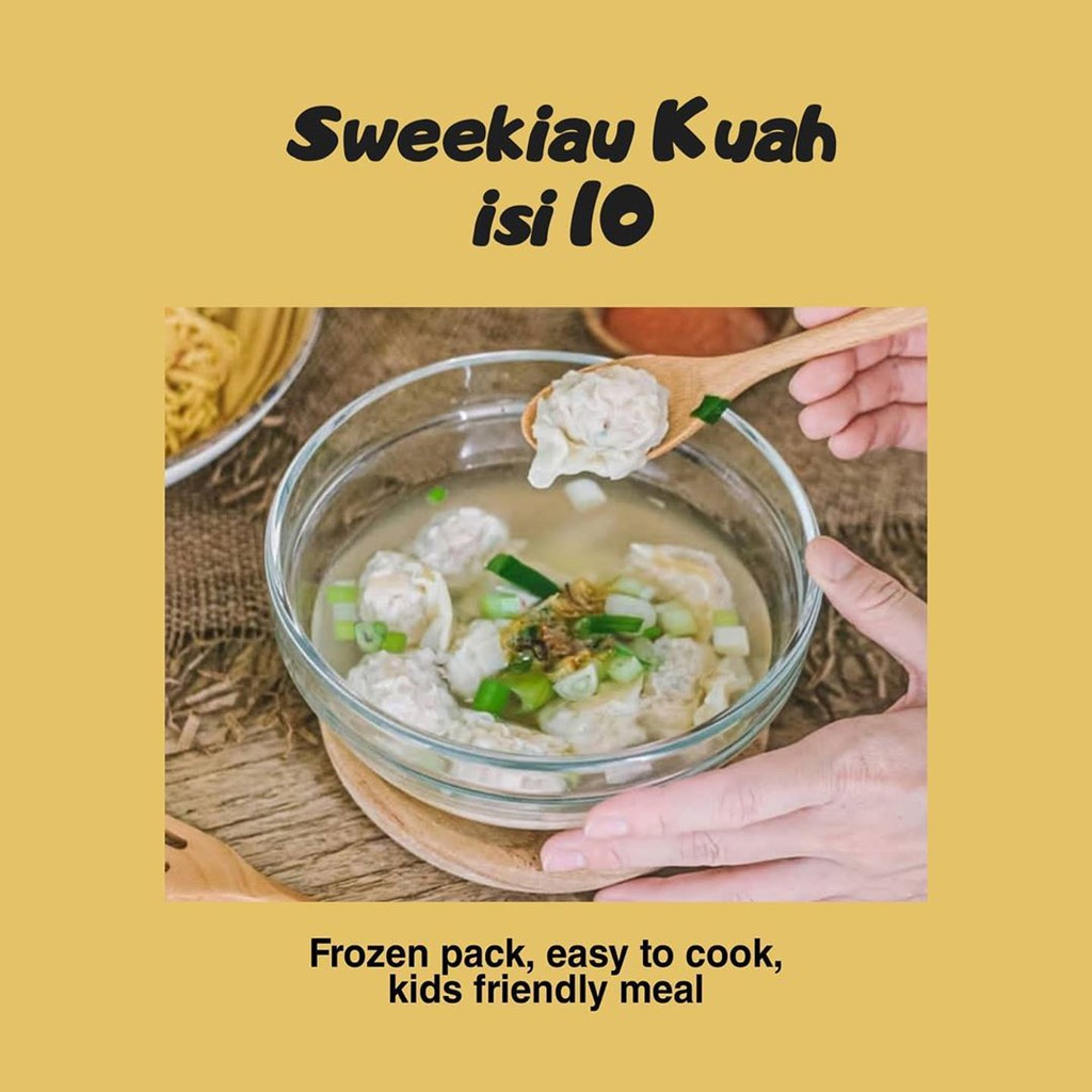 

Sweekiau Pangsit babi udang isi 10 pcs / Frozen food GL8 ( non halal )