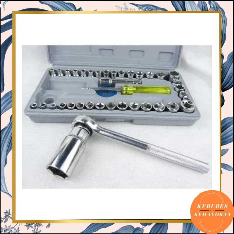 [COD] Kunci Shock Aiwa 40 set Mata Kunci / Kunci Multifungsi  Set 40 in 1 Tool Sett [KK]