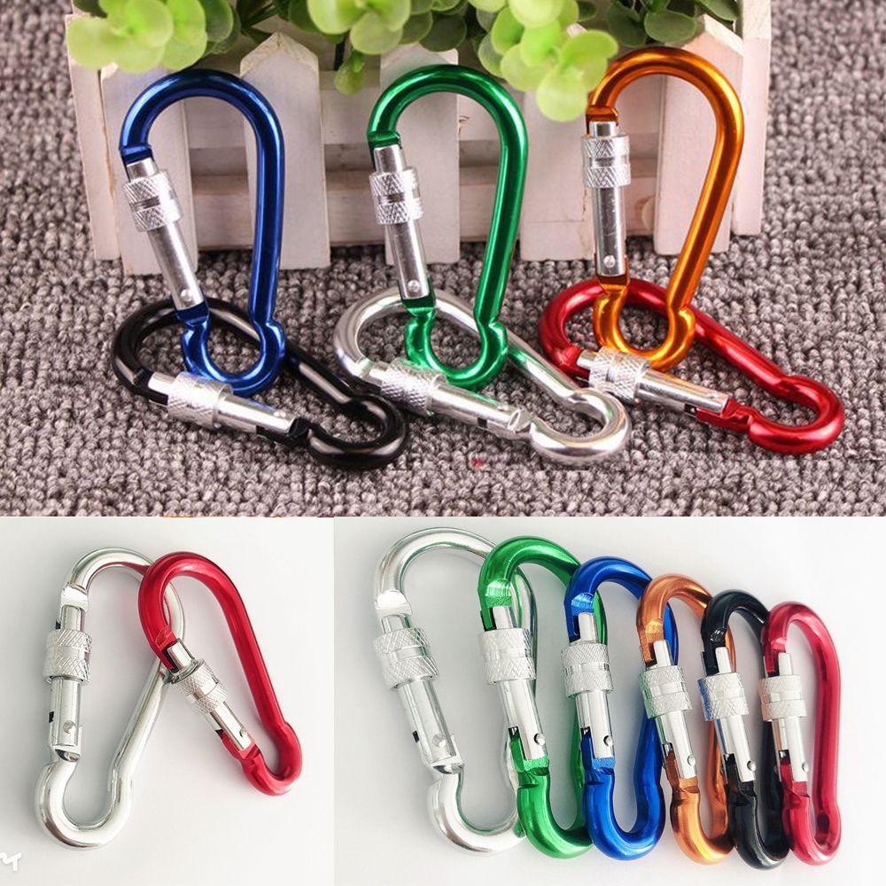 TOP 5/10pcs Tombol Panjat Peralatan Olahraga Luar Ruangan Safety Alloy Carabiner