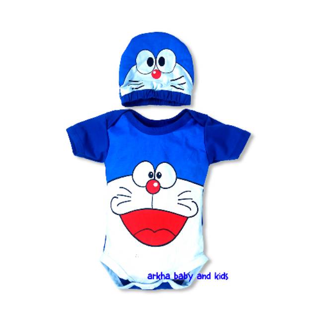 Jumper bayi  baju  bayi  doraemon  jumpsuit baby doraemon  