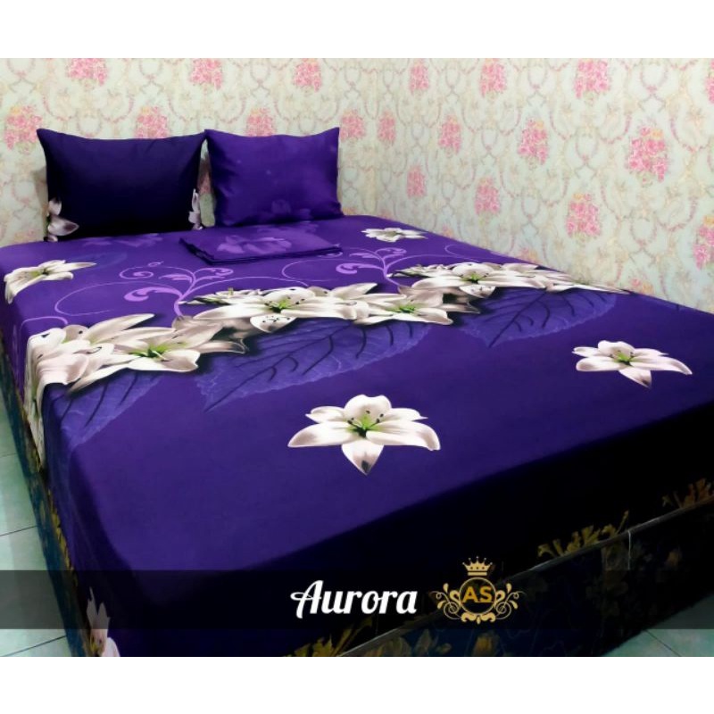 Sprei 180X200 160x200 Seprai Katun Aesthetic Homemade Karakter Motif Murah Bunga Hitam Kotak tidak luntur adem tidur nyenyak