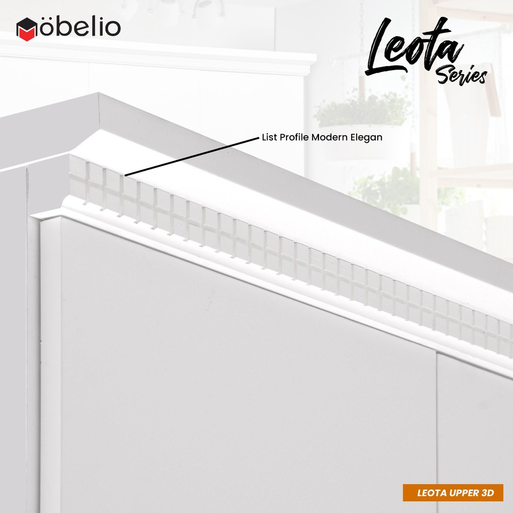 MOBELIO - LEOTA Kitchen Set Minimalis 2 dan 3 Pintu (Plus Tempat Cuci Untuk varian 3 Pintu Bawah)