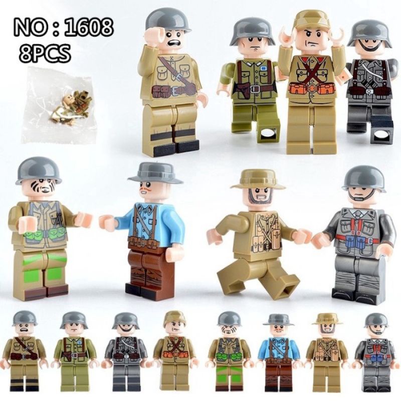 Lego Swat Set 8 Police Minifigure Soldier Pasukan Military Ragnarok Thor Army