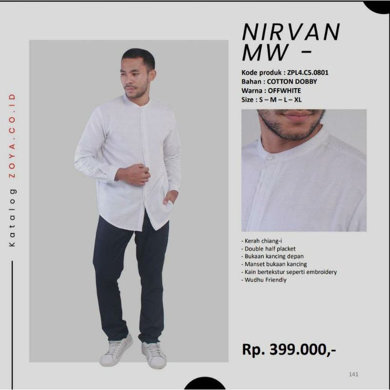 Kameja muslim koko Nirvan Zoya Original Produk