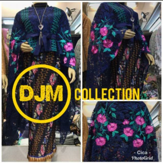 Set kebaya modern brokat pinguin / kebaya muslim / kebaya besar