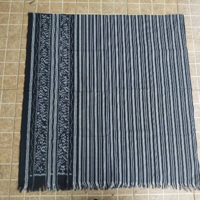 Kain Tenun Blanket Etnik Asli Troso Hitam Putih Lurik Termurah