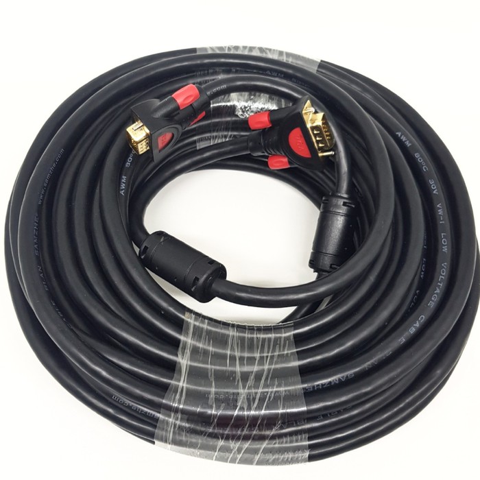 SKU-1074 KABEL VGA 20M 3+9 SUPER HIGH QUALITY GOLD PLATED 20 METER