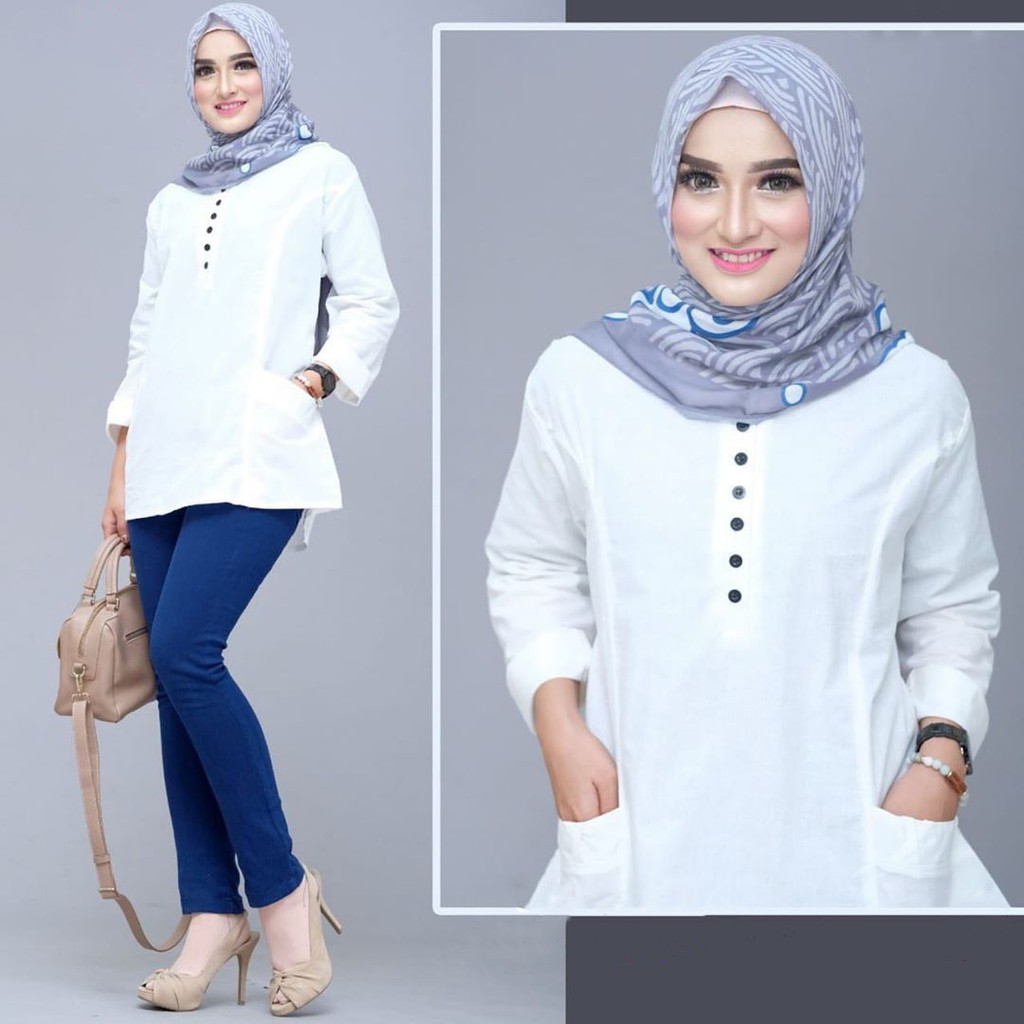 Susan Blouse Atasan  Polos Murah Baju  Harian Muslim Wanita  