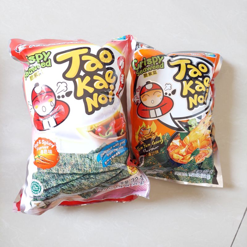 

TAO KAE NOI 32GR | RUMPUT LAUT RASA HOT & SPICY / TOM YUM GOONG