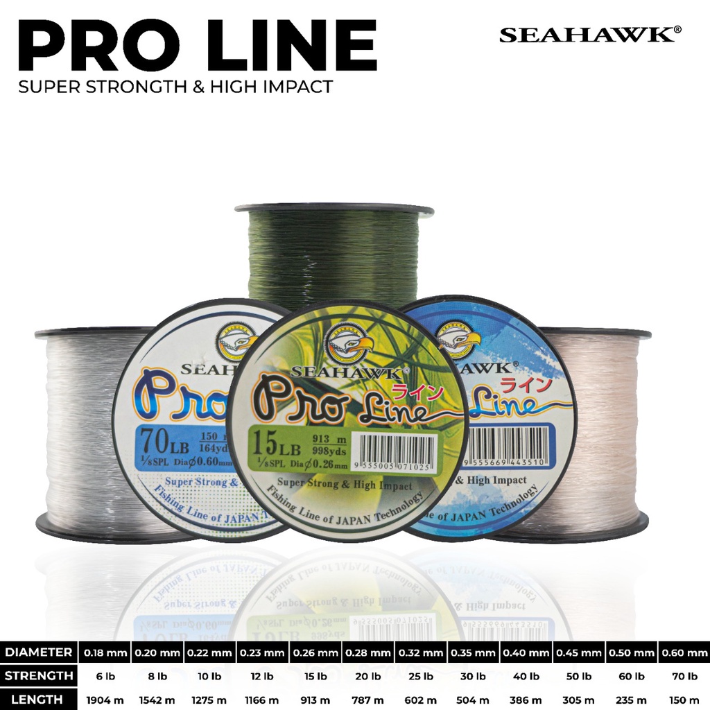 SENAR SEAHAWK PROLINE || SENAR PANCING MONOFILAMENT PROLINE SEAHAWK