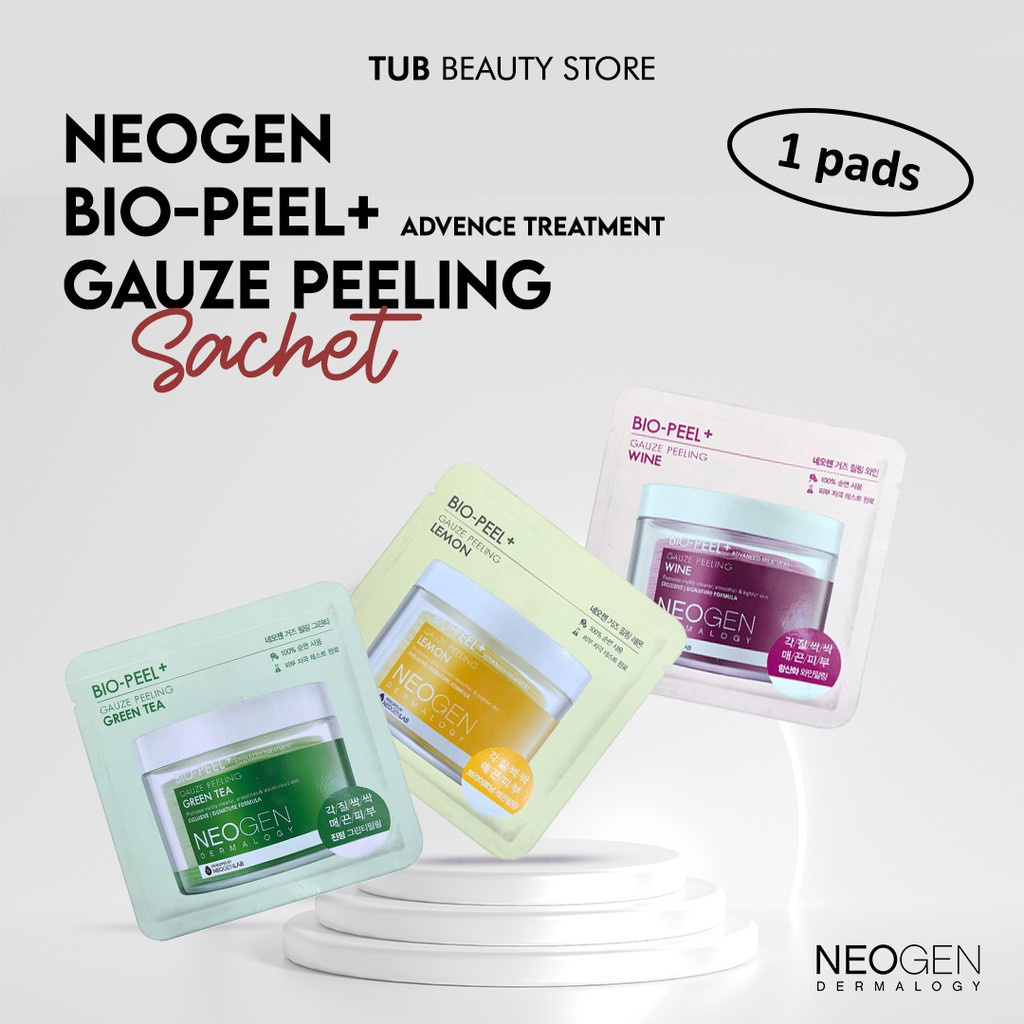 ❤️ MEMEY ❤️ NEOGEN Dermatology Bio Peel Gauze Peeling 1 Pads Sachet | Lemon Green Tea Wine