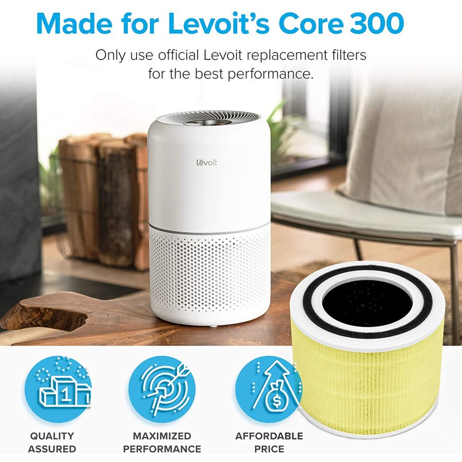 Levoit Replacement for Core 300 Air Purifier HEPA Filter Pet Allergy