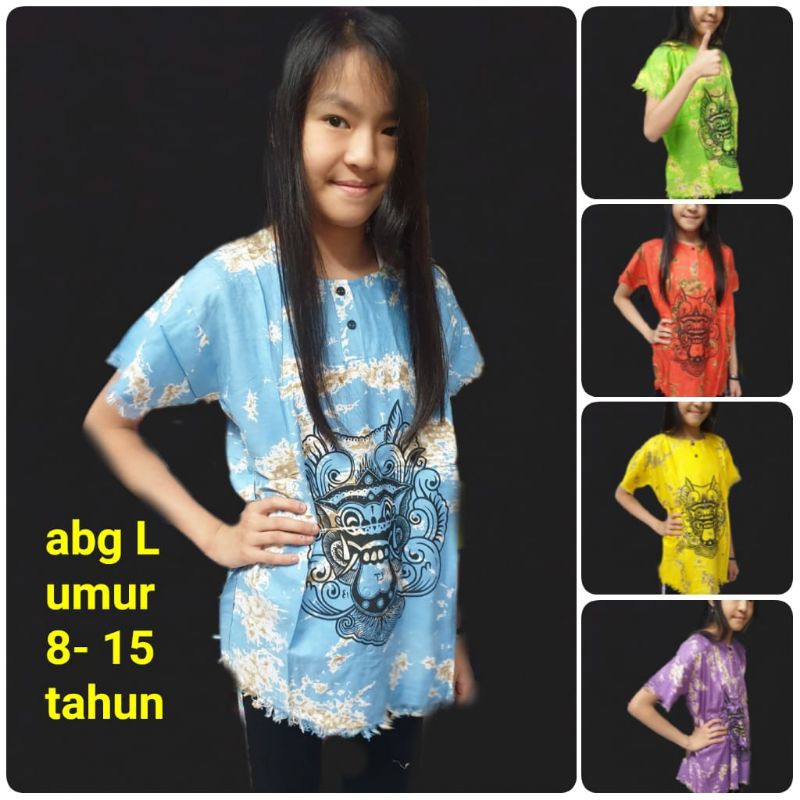 baju Bali barong ABG L dasar warna 8 sampai 15 tahun