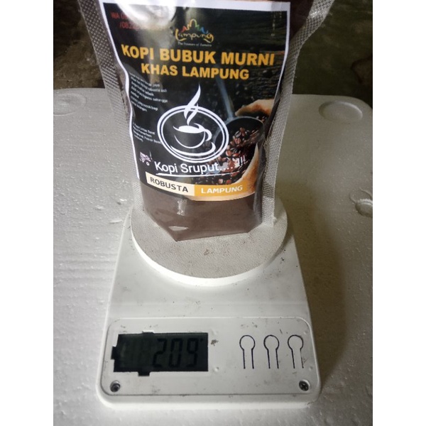 

kopi bubuk robusta lancar jaya, kemasan 200g