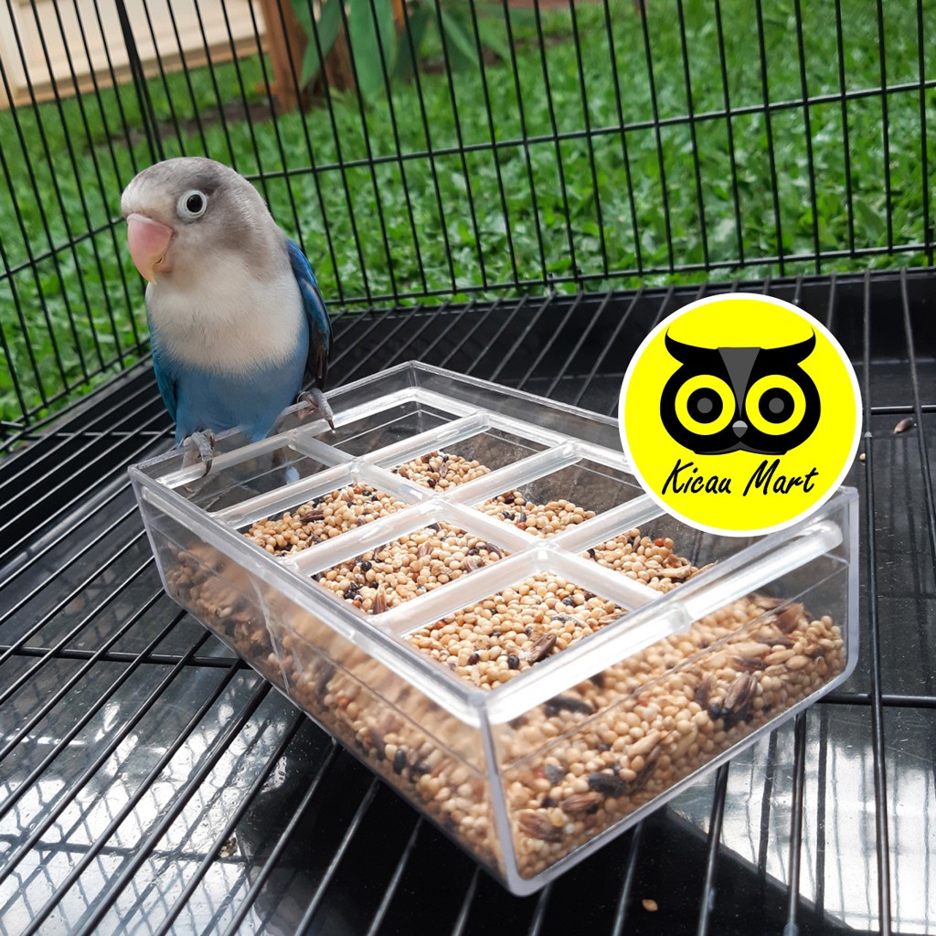 CEPUK RAM TRANSPARAN SEMPATI WADAH TEMPAT PAKAN MAKANAN MINUM BURUNG SANGKAR LOVEBIRD PARKIT CRAMSMP