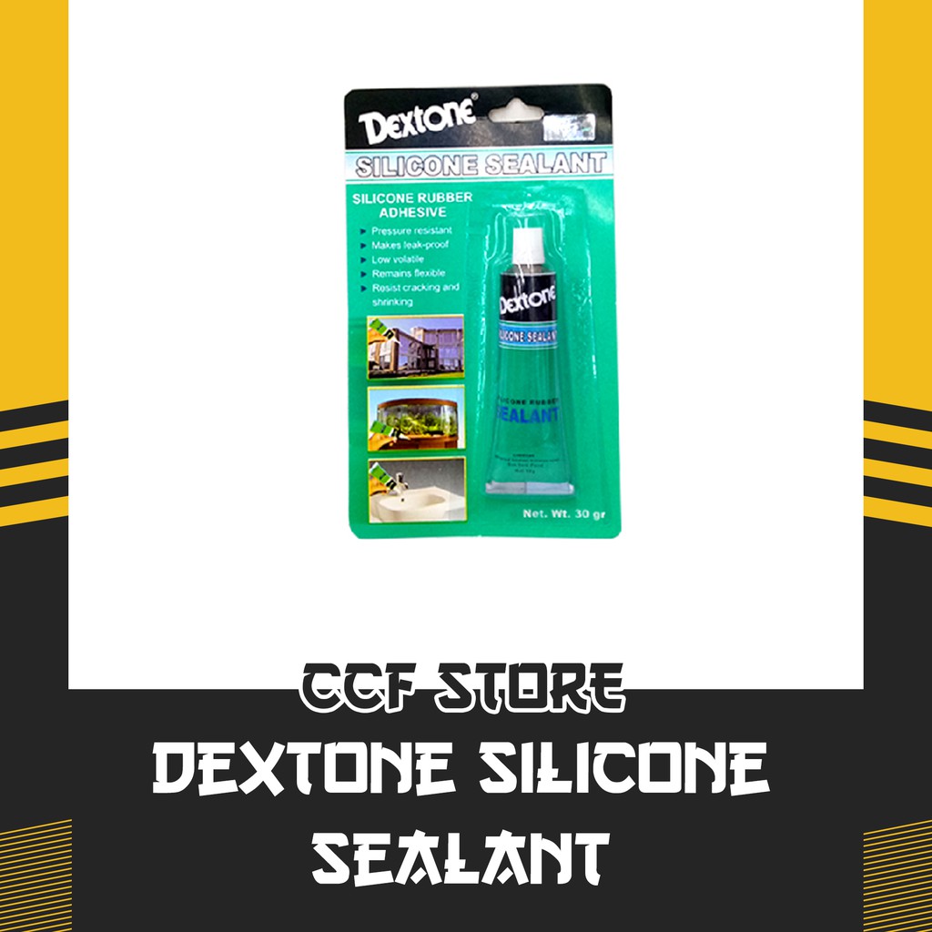 LEM DEXTONE SILICONE SEALANT 30G LEM KACA SILICONE RUBBER SEALANT LEM KACA KAYU PLASTIK KERAMIK