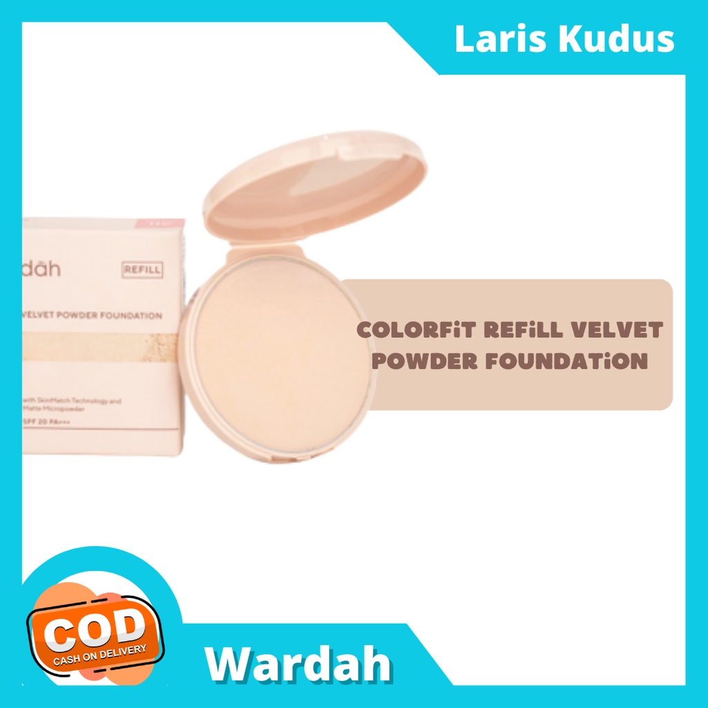 Wardah Colorfit Velvet Powder Foundation Refill 11g/Wardah Colorfit Bedak/Wardah Colorfit Bedak Refi