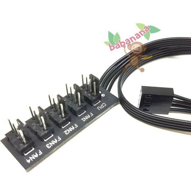 Kabel Splitter 4 pin 1 to 5 PWM Fan Hub Cable