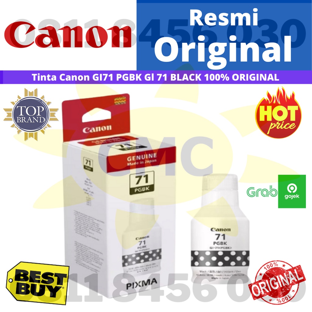 Tinta Canon GI 71 Black Cyan Magentha Yellow Tinta Untuk Printer CANON G1020 G2020