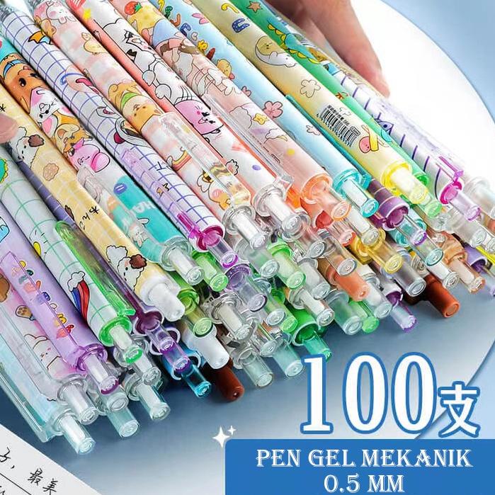 

む ED - PULPEN GEL MEKANIK MOTIF CARTOON / PEN GEL MEKANIK LUCU / PULPEN AESTHETIC