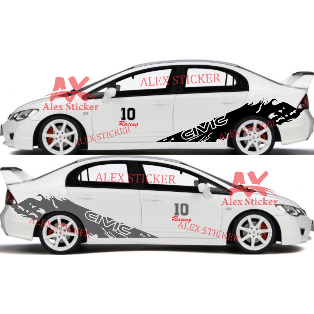 STIKER STICKER CIVIC STIKER MOBIL HONDA CIVIC FD SEDAN ALL TYPE MOBIL SEDAN