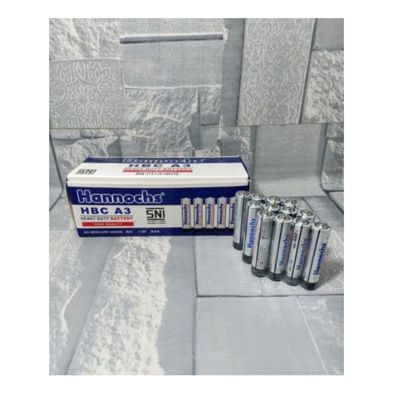 Baterai / Battery Hannochs HBC A3 heavy Duty Isi 4 Pcs SNI