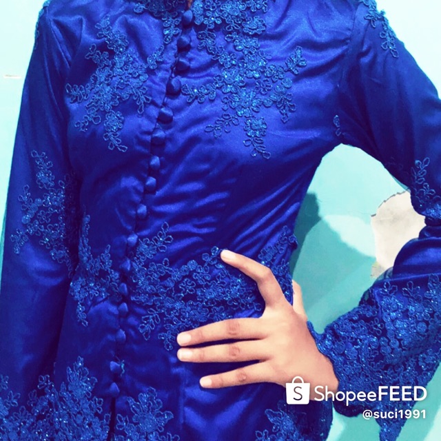 Kebaya Biru Laut Preloved