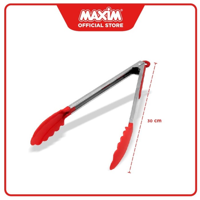 Maxim Tools Serving Tong 12 Inch - Penjepit / Capitan Makanan Tahan Panas-1