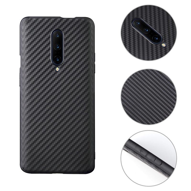 Soft Case Reno 3 Pro 6.4 inch Black TPU Slim FIBER Carbon Oppo Reno 3 Pro