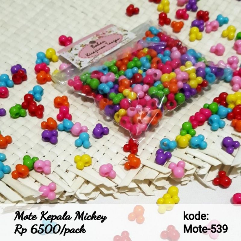 Mote Manik Manik Monte Kepala Mickey 8mm 25 gram