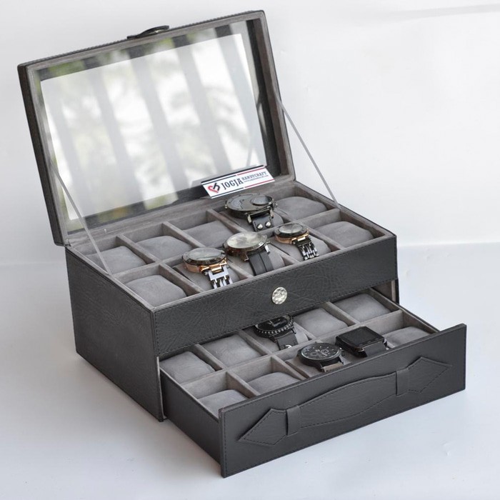 PROMO - Kotak Tempat Jam Tangan isi 20 JUMBO / Large Size Watch Box