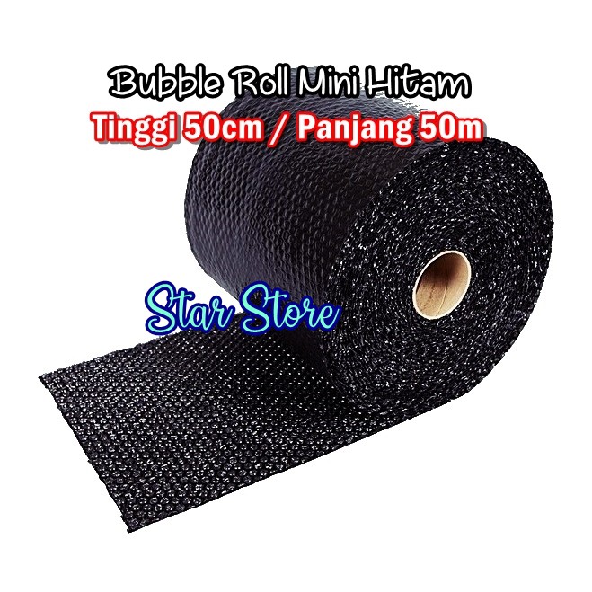 

Bubble Wrap Hitam Tebal Roll Mini / Black Bubble Cut Roll 50cm / 50m