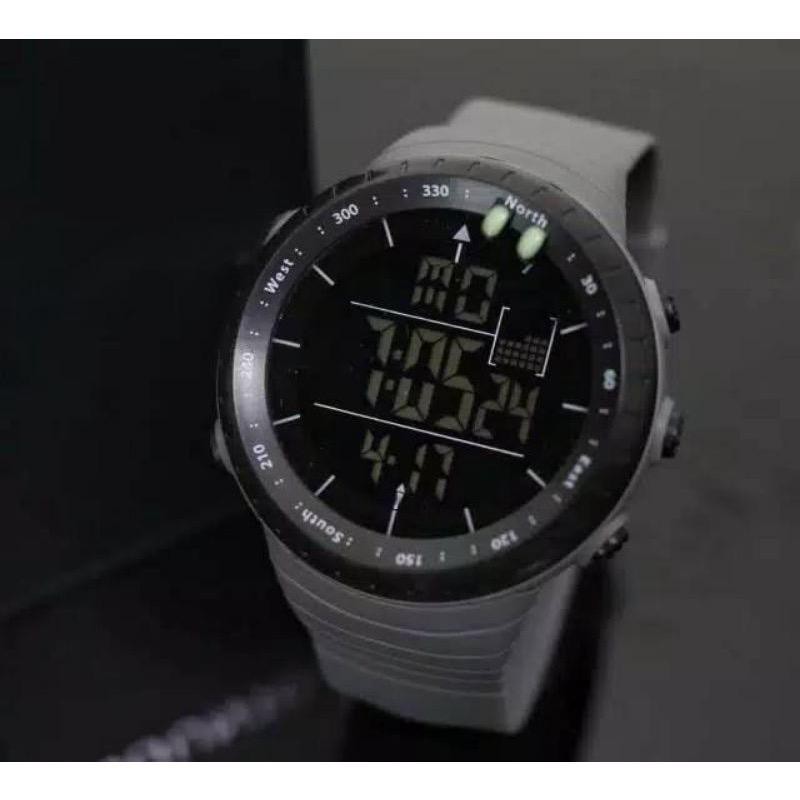 WBS JAM TANGAN PRIA RUBBER SPORT SUNTO CORE DIGITAL LED GROSIR MURAH WATER RESIST ST001-ABU